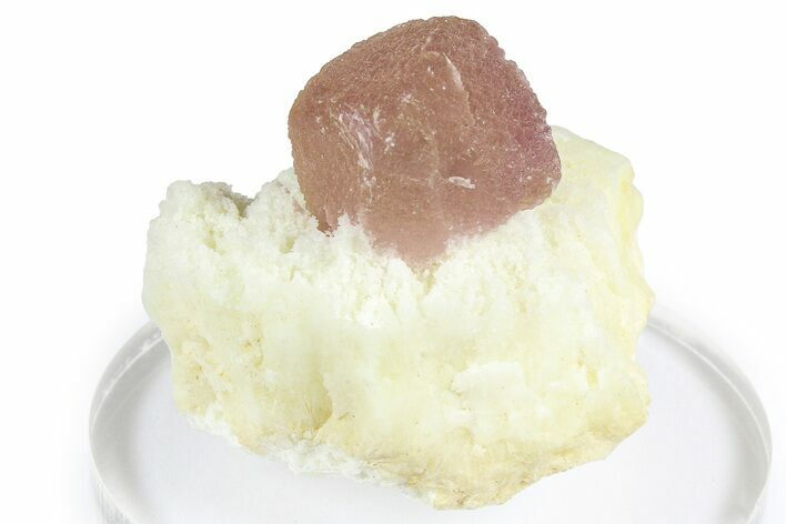 Purple Stepped-Octahedral Fluorite on Quartz - Lupita Mine #368293